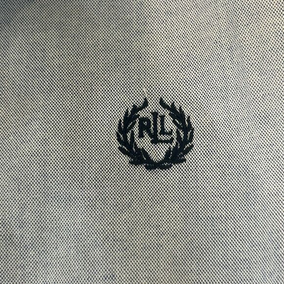 RALPH LAUREN Blue Chambray Button Up Shirt Crescent Logo Youth 14 Preppy Boys - Picture 4 of 7